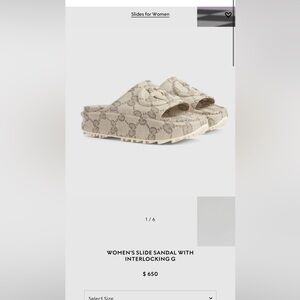 Gucci platform slides